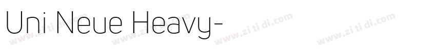 Uni Neue Heavy字体转换